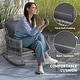 preview thumbnail 15 of 16, Outsunny Wicker Outdoor Rocking Chair Set, 3 Piece Patio Furniture Set with Padded Cushions and Storage Coffee Table