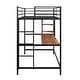 preview thumbnail 4 of 34, Unisex Metal Storage Loft Bed Frame w/ Desk & Full-length Guardrail