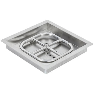 12x12 in Drop-in Fire Pit Burner Kit for Propane & Natural Gas - 12 x ...
