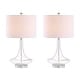 preview thumbnail 18 of 46, Ames 25.5" Glass Teardrop LED Table Lamp, Mercury Silver/Chrome (Set of 2) by JONATHAN Y