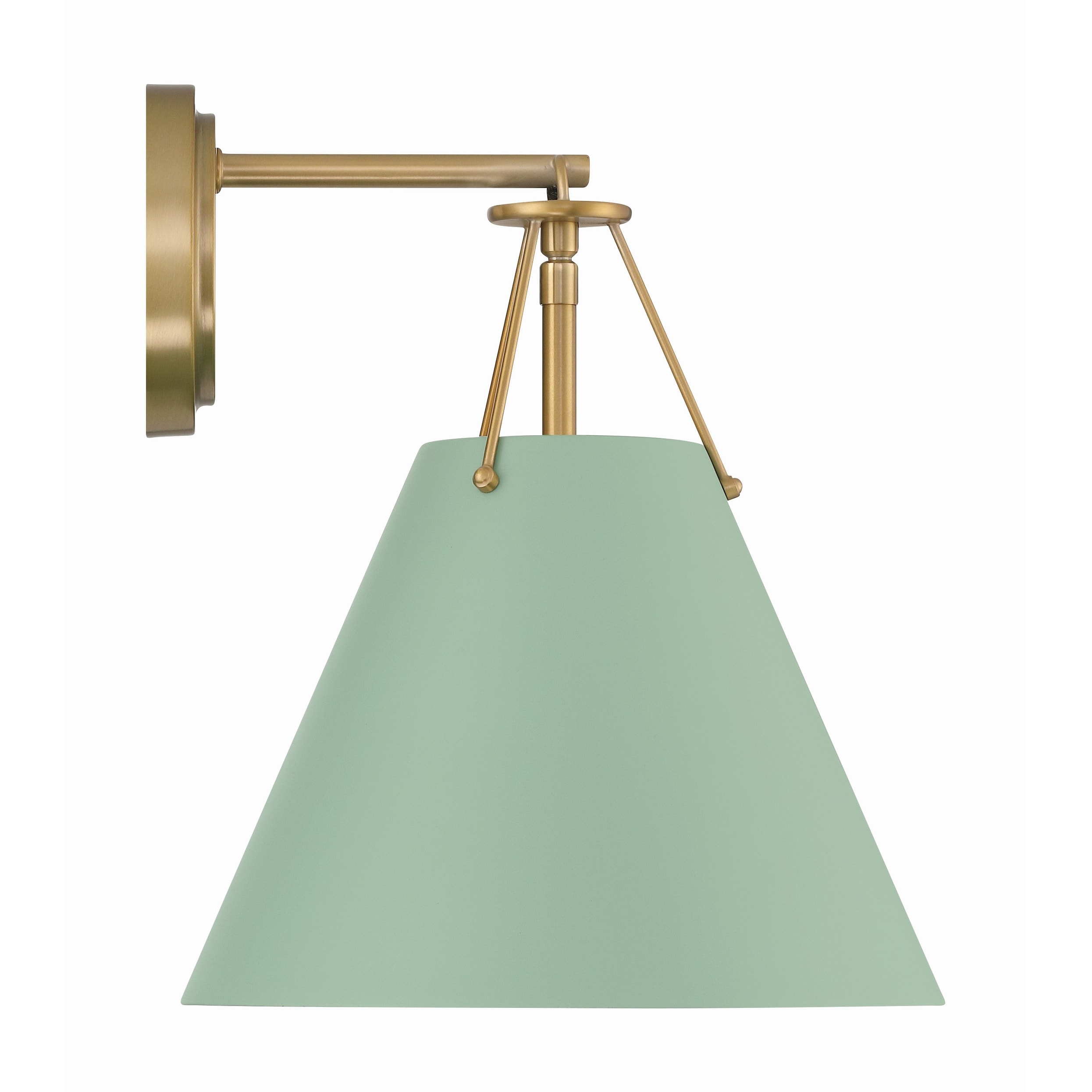 Xavier 1 Light Vibrant Gold and Green Sconce - 10"W x 12.5"H x 10.5"D