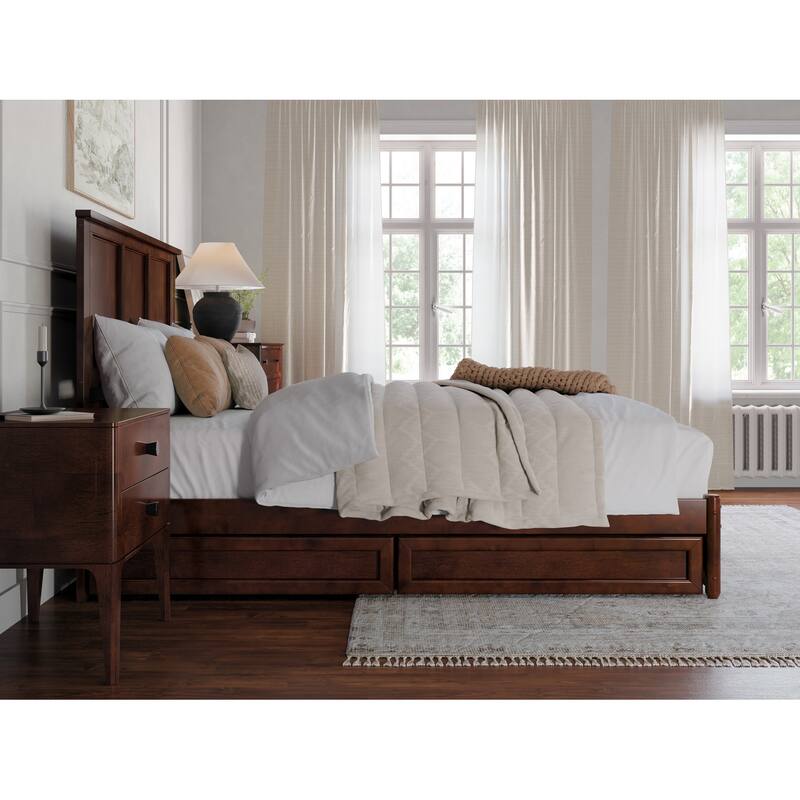 Felicity Platform Bed with Panel Footboard and Storage Drawers