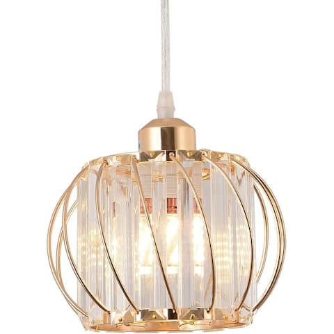Modern Gold Pendant Light Crystal Ceiling Hanging Lamp