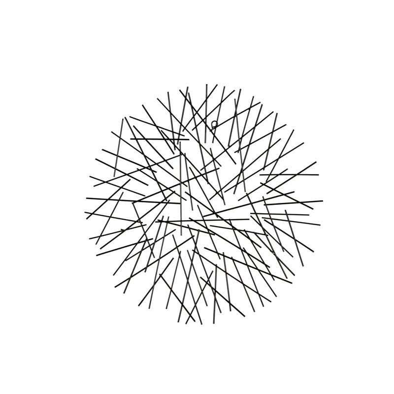 Black Metal Overlapping Stick Abstract Home Wall Decor