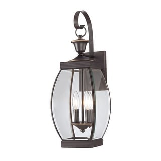 Oasis 2-Light Outdoor Wall Lantern in Medici Bronze