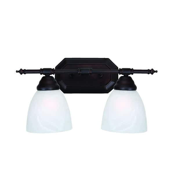 slide 1 of 6, Jeffrey Oil Rubbed Bronze Finish 2-light Vanity Fixture