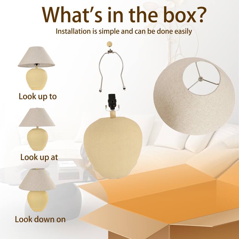 Global Accent Ceramic Table Lamp with Linen Shade