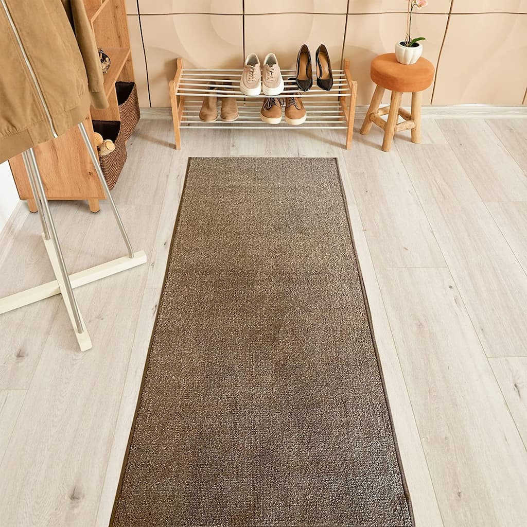 Custom Size Solid Design 26 Inch Wide Non-Slip Stair Runner Rug