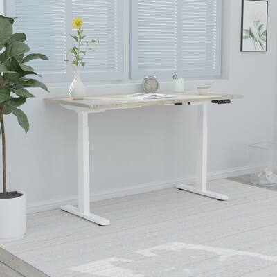 Electric Stand up Desk with 3 memory Buttons and 1 USB and Plastic Toe, Ergonomic Desk