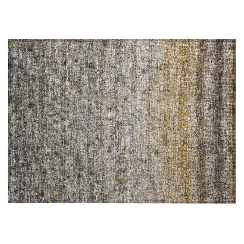 Machine Washable Indoor/ Outdoor Ombre Stripes Chantille Rug