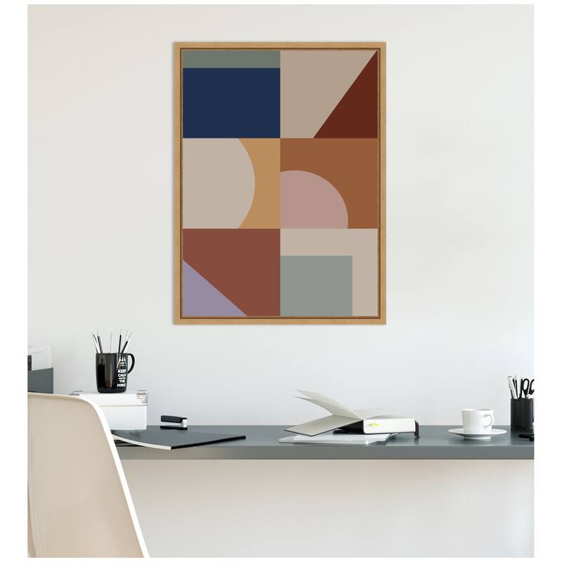 Kate and Laurel Modern Bohemian Pattern 1 by The Creative Bunch Studio Framed Canvas Wall Art Print