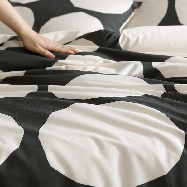Marimekko Kivet Grey Cotton Duvet Cover Set - Bed Bath