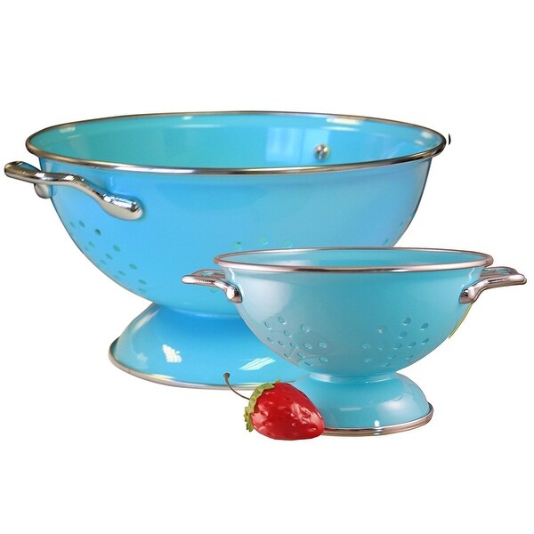 Reston Lloyd Colander Set, 1qt and 3qt, Turquoise