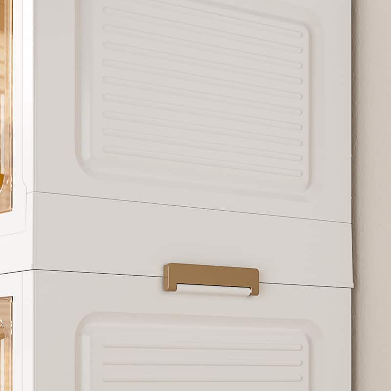 KISRAIS Portable Children's Wardrobe Closet Storage Organizer for Clothes