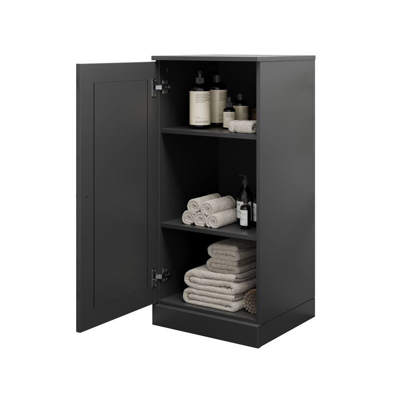 Palace Imports Solid Wood Bathroom Storage Cabinet, Raised Panel Door, Adjustable Shelves