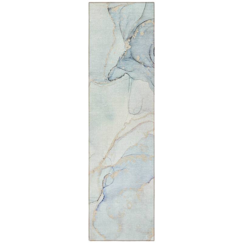 Halo Artistic Abstract Weather Resistant Classic Meets Modern Runner Outdoor Rug