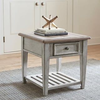 Heartland Antique White 1-drawer End Table
