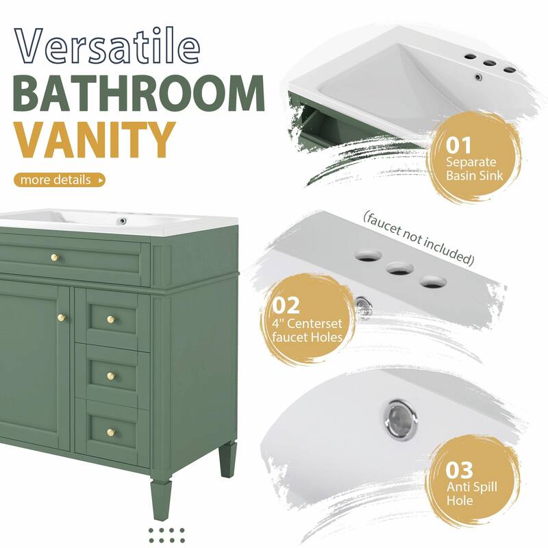 30'' Bathroom Vanity Set with Mirror Cabinet