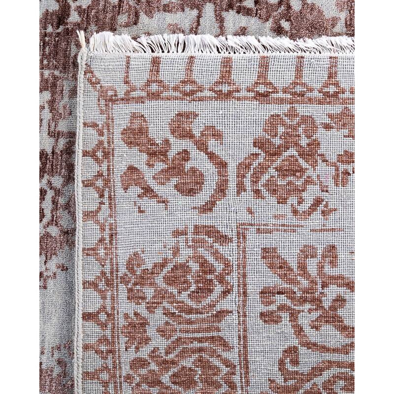 Ikat One-of-a-Kind Handmade Area Rug, Gray - 8' 1" x 10' 0"