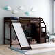 preview thumbnail 5 of 7, Twin Size Modern High Guardrail Loft Bed with 3-Storage and Slide