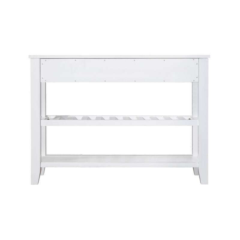 Furniture of Antique Solid Wood 3-drawer Sofa Console Table