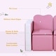 preview thumbnail 5 of 16, Qaba Kids Sofa 2-in-1 Multi-Functional Table Chair Set 2 Seat Couch Storage Box Soft Sturdy