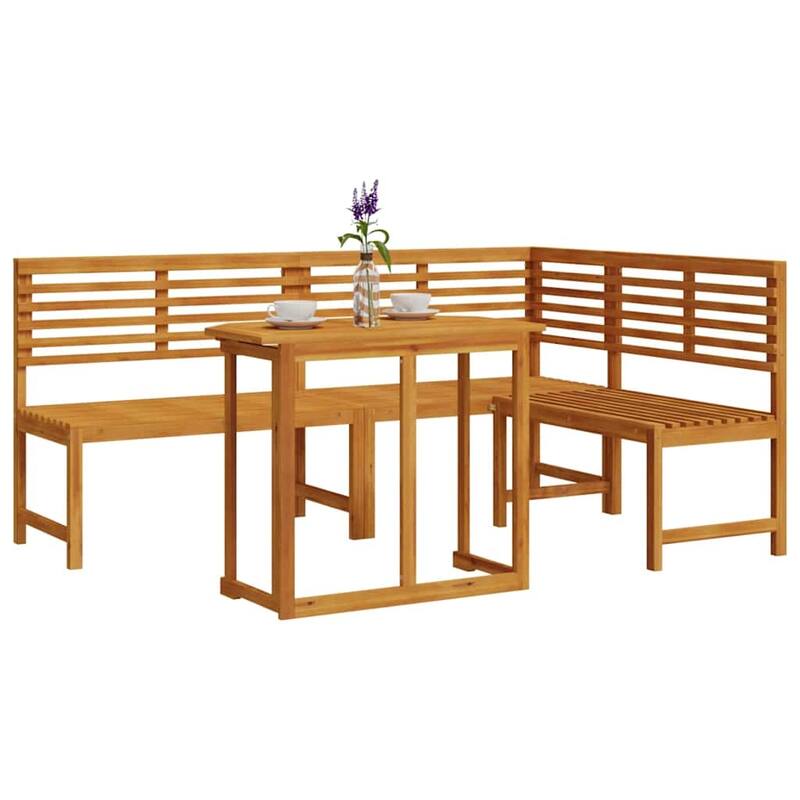 vidaXL Garden Bench Set Brown solid acacia wood - 20 x 35 x 30