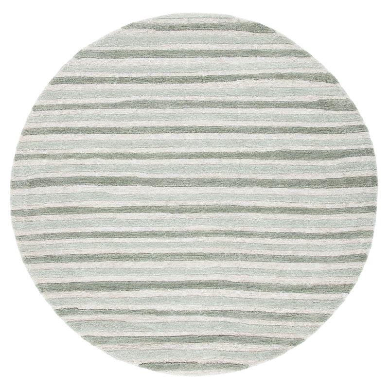 Martha Stewart by SAFAVIEH Hand Drawn Stripe Wool/ Viscose Rug