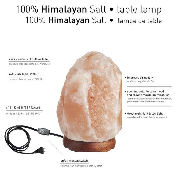 Shop Globe Electric 89797 Himalayan Salt Single Light 7 Tall Desk