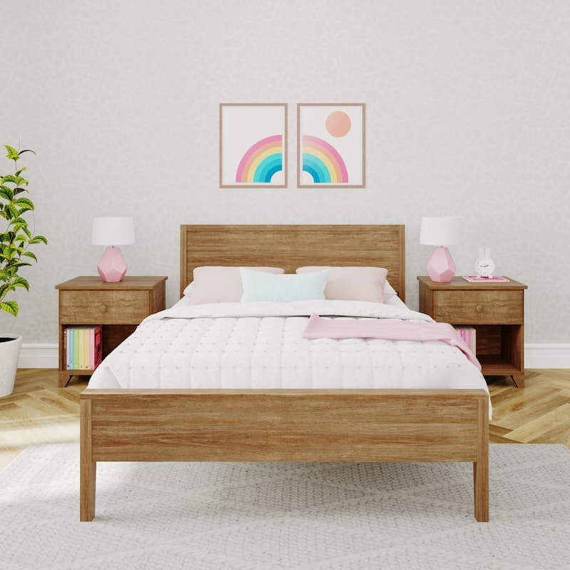 Max and Lily Full-Size Bed with Panel Headboard