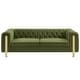 preview thumbnail 16 of 32, Keyser Modern Glam Tufted Velvet 3 Seater Sofa by Christopher Knight Home - 83.75" L x 34.50" W x 27.25" H