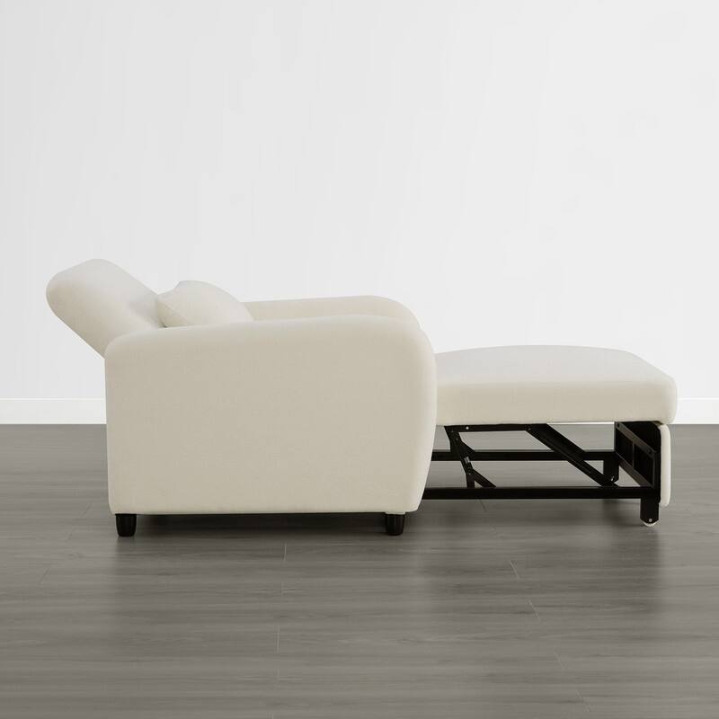 Spruce & Spring Modern Pull-Out Accent Chair Bed with Adjustable Backrest & Space-Saving Design
