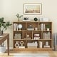 preview thumbnail 4 of 21, 41 inches Wooden Toy Storage Organizer with 10 Cubes for Classroom Daycare Nursery Kindergarten - 55" x 9.5" x 41" (L x W x H)