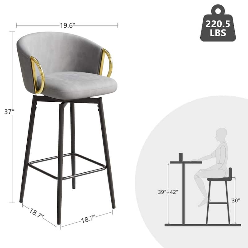 Dining Chairs Set of 4 Modern Style Bar Chairs with Simple Design