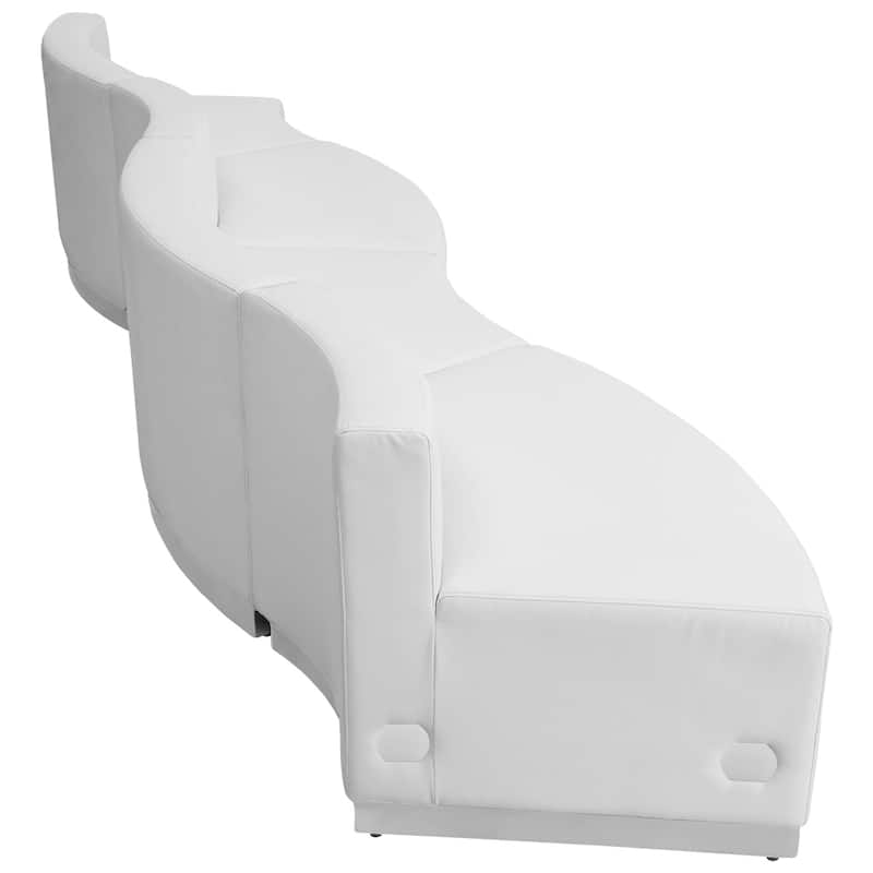 4 PC LeatherSoft Modular Reception Configuration w/Taut Back &Seat - 131.5"W x 25.25" - 31.5"D x 27"H