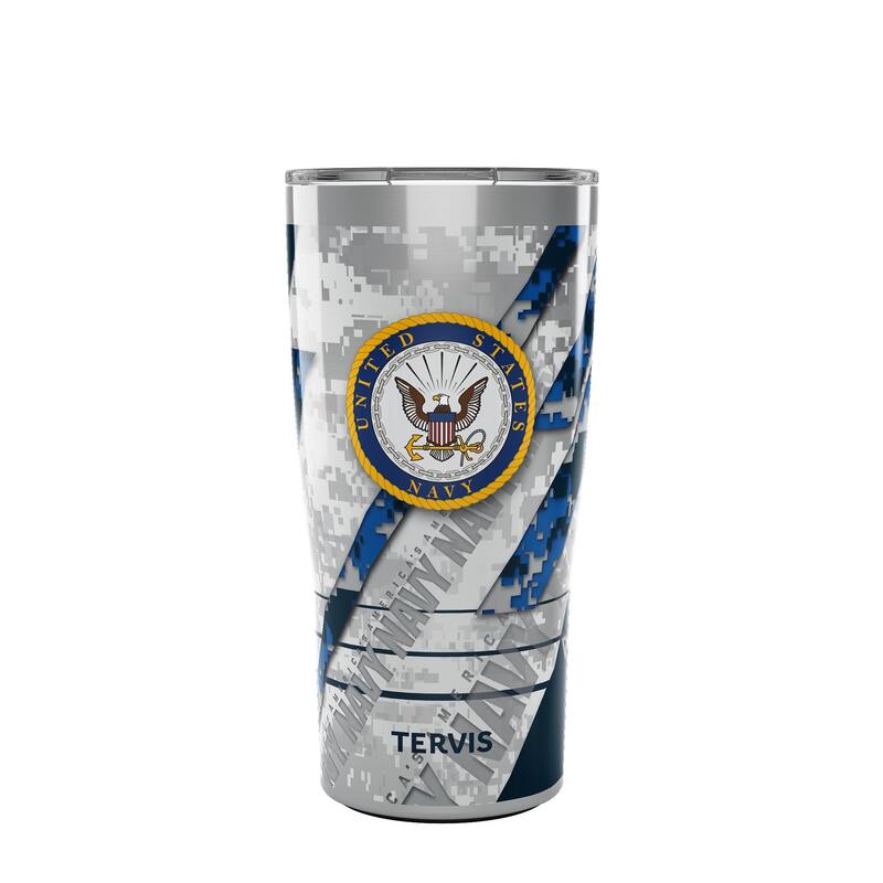 Tervis Traveler Navy Digi Camo Triple Walled Insulated Travel Tumbler, Stainless Steel - 20oz - 20oz