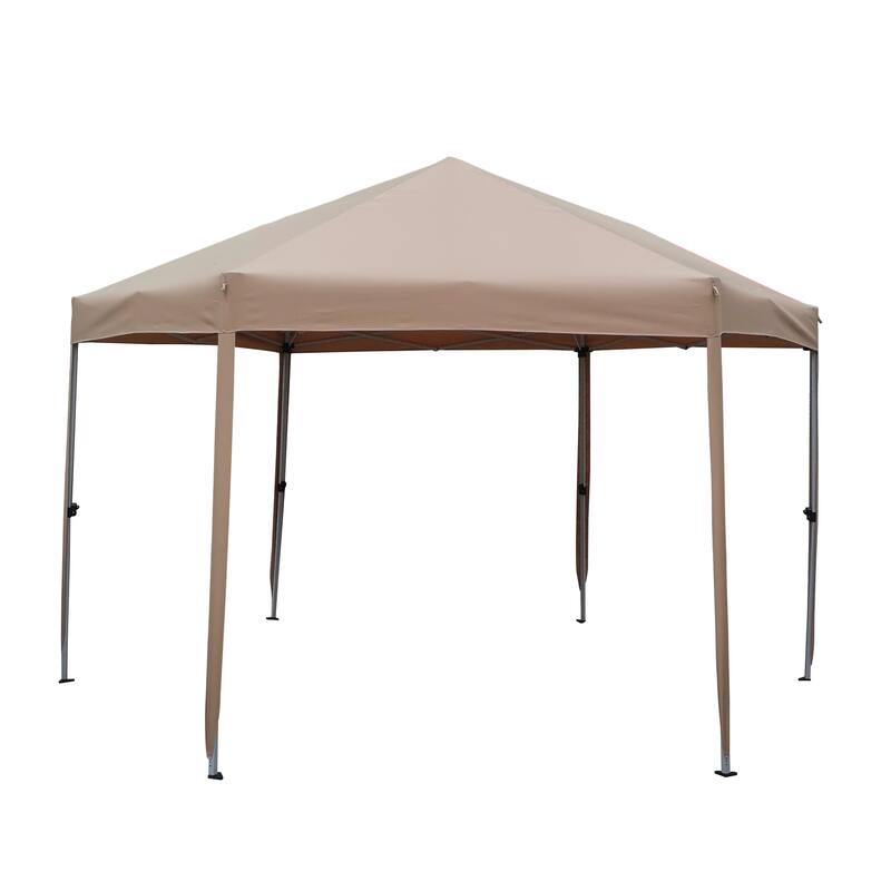 13Ftx 13Ft Pop-Up Gazebo Tent Outdoor Canopy Hexagonal Canopies 6 Sided for Patio Garden Backyard Sun Shelter BBQ Garden Events