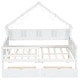 preview thumbnail 5 of 10, Full Size Wood House Platform Beds with LED, Storage Shelves, Drawers and Guardrail