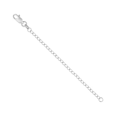 Curata 14k White Gold 3 Inch Extender Lobster Claw Closure Lock Bracelet - 3 Inch