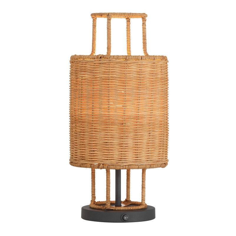 Acroma Modern Table Lamp with Rattan Shade