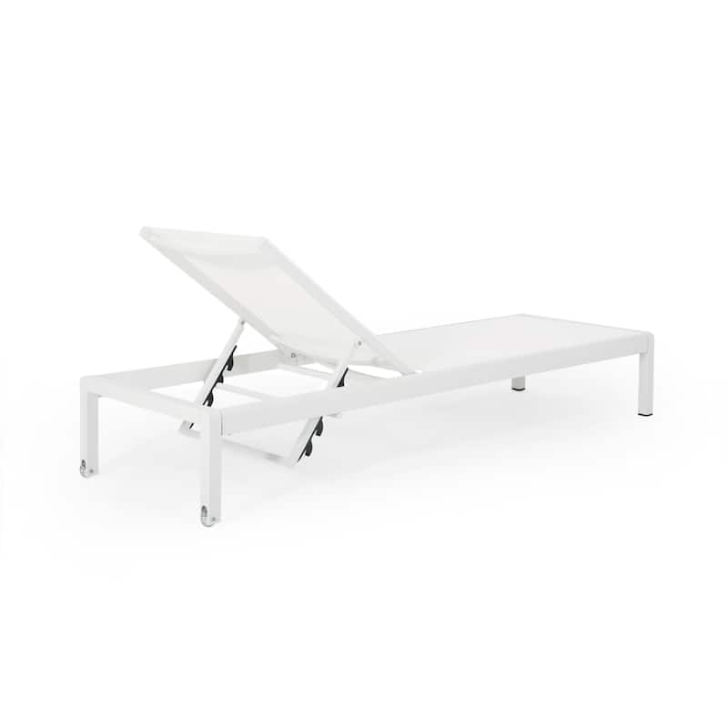 Cape Coral Outdoor Aluminum Chaise Lounge (Set of 2) by Christopher Knight Home