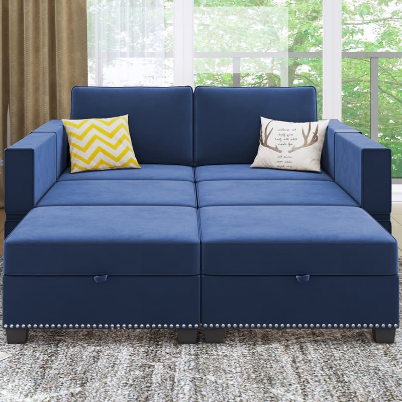 Mixoy 6-Seater Transferable Position Free Combination Sectional Sofa with Storage
