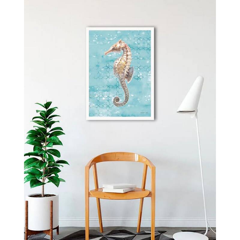 Sunrise Beach IV Framed Poster - 24 x 36 Inch - White