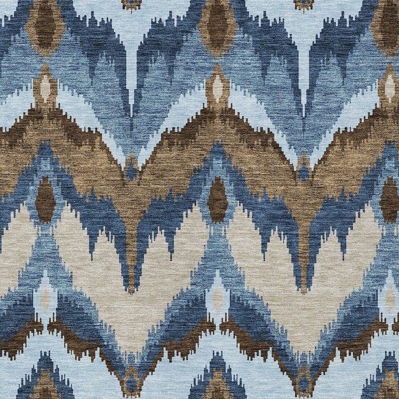 HomeRoots Ikat Transitional Rectangle Outdoor Rug