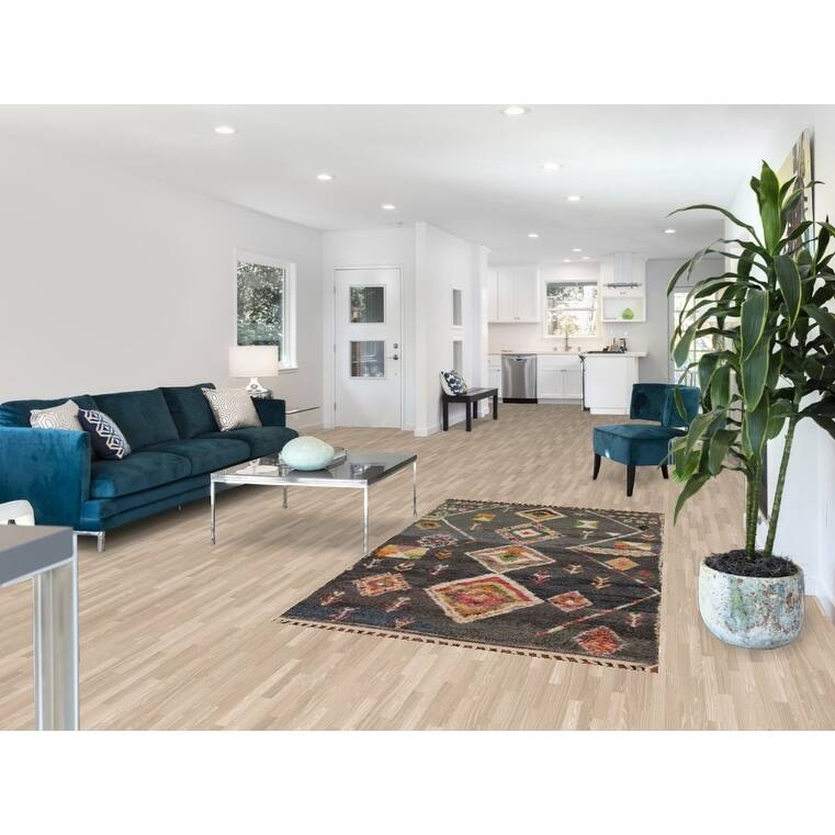 Hand Knotted Oriental 100% Wool Carpet Modern Tribal Greys & Charcoal Moroccan Area Rug - 6' 11'' X 4' 1''