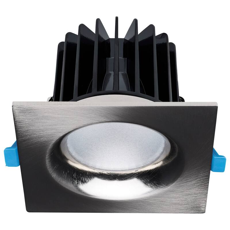 16/20/24W LED Remote Driver Downlight 27K/30K/35K/40K/50K CCT Field Selectable Square Brushed Nickel - Brushed Nickel