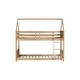 preview thumbnail 16 of 15, Low Height House Bunk Bed with Headboards,Guardrails,Ladder,Twin Over Twin Kids Bed
