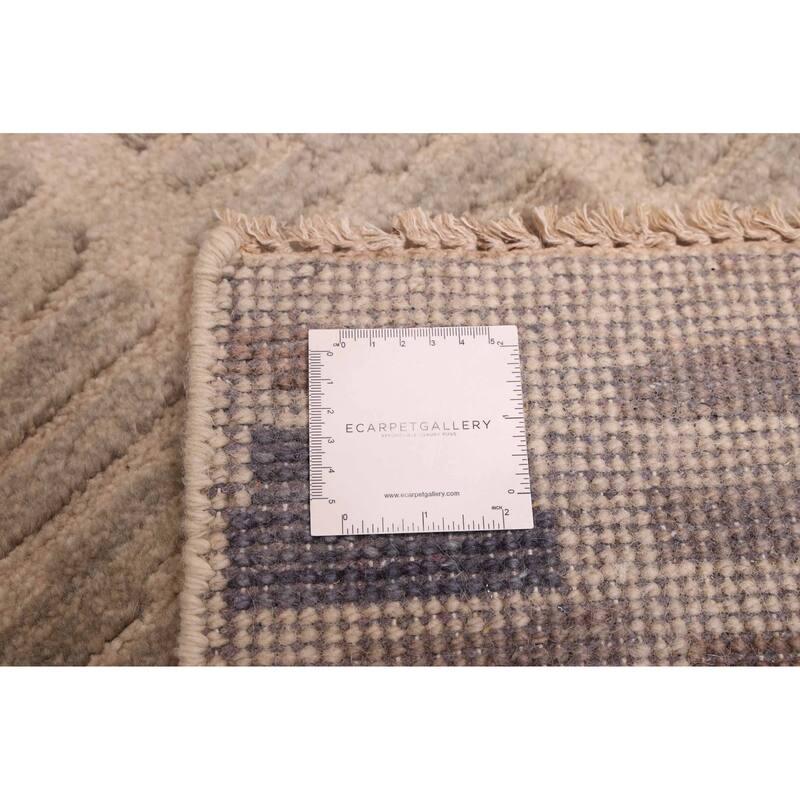 ECARPETGALLERY Hand-knotted Tangier Light Khaki Wool Rug - 8'1 x 9'9