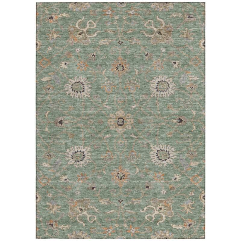 HomeRoots Floral Traditional Rectangle Outdoor Rug