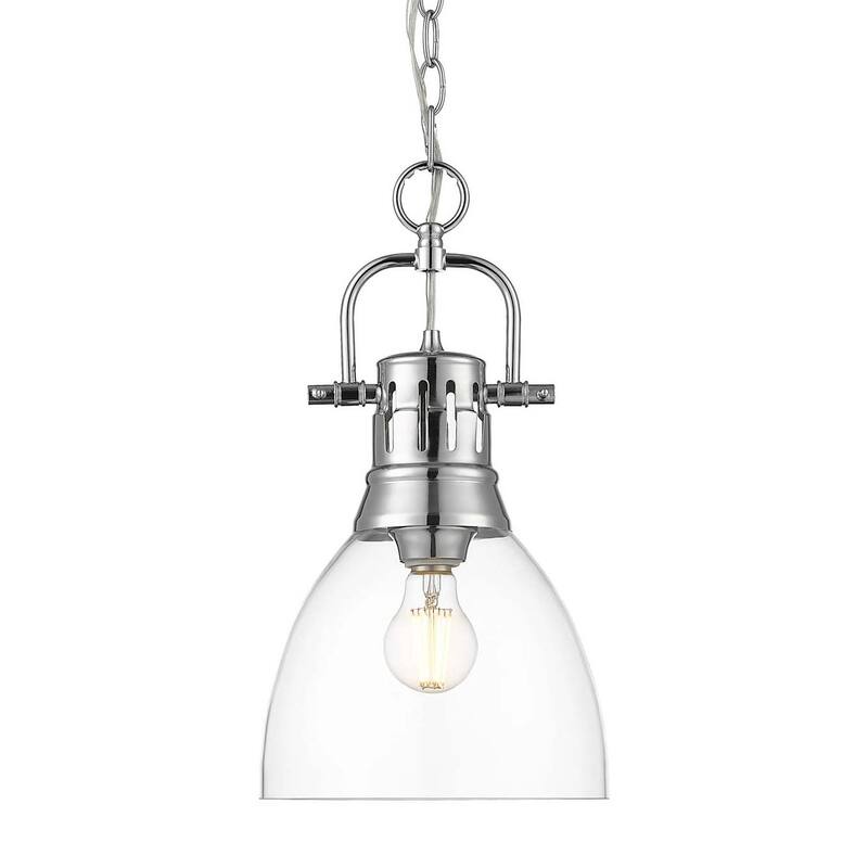 Golden Lighting 3602-S CH Duncan 9" Wide Mini Pendant - Chrome / Clear